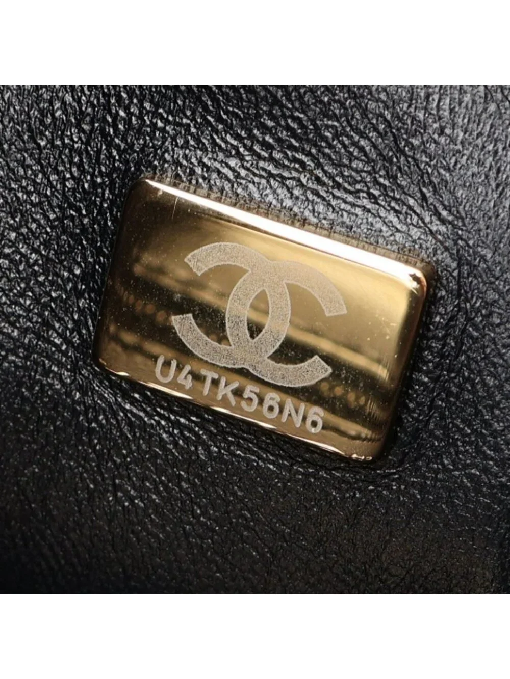 Chanel Shoulder Bag Quilted Top Handle Black Lambskin Top 2-Way Chain